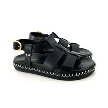Charger l'image dans la galerie, Sandale FAUSTINE en Cuir Noir