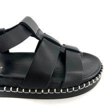 Charger l'image dans la galerie, Sandale FAUSTINE en Cuir Noir