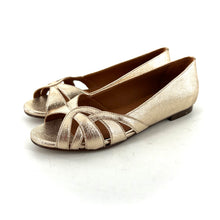 Charger l'image dans la galerie, Ballerine CHIARA en Cuir Pailleté Doré Clair