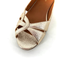 Charger l'image dans la galerie, Ballerine CHIARA en Cuir Pailleté Doré Clair