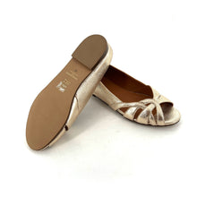 Charger l'image dans la galerie, Ballerine CHIARA en Cuir Pailleté Doré Clair
