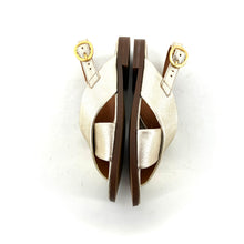 Charger l'image dans la galerie, Sandale AXELLE en Cuir Pailleté Doré Clair