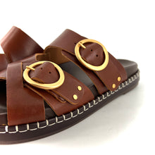 Charger l'image dans la galerie, Sandale AGNES en Cuir Camel