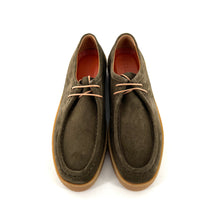Load image into Gallery viewer, Chaussure Lacets Semelle Gomme en Daim Kaki