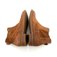 Charger l'image dans la galerie, Boots Zippé Arrière en Daim et Daim Perforé Camel