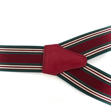 Load image into Gallery viewer, Bretelles à Rayures Bordeaux Beige Bleu et Marron