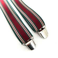 Load image into Gallery viewer, Bretelles à Rayures Bordeaux Beige Bleu et Marron