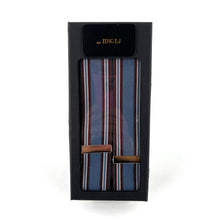 Load image into Gallery viewer, Bretelles à Rayures Bleu Jean et Bordeaux