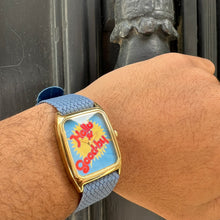 Charger l'image dans la galerie, Montre HELLO&GOODBY Bracelet Perlon Bleu