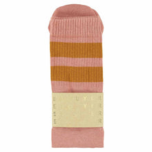 Load image into Gallery viewer, Chaussettes à Rayures Rose / Citrouille