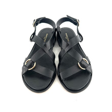Load image into Gallery viewer, Sandale MAELYS en Cuir Noir