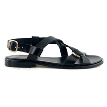 Load image into Gallery viewer, Sandale MAELYS en Cuir Noir
