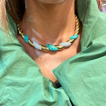Load image into Gallery viewer, Collier AMENZA en Plaqué Or et Turquoise