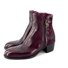 Load image into Gallery viewer, Boots Tiag Talon Trotteur en Cuir et Croûte Bordeaux