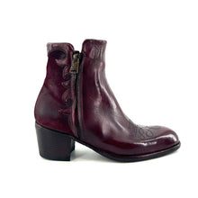 Load image into Gallery viewer, Boots Tiag Talon Trotteur en Cuir et Croûte Bordeaux