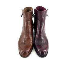 Load image into Gallery viewer, Boots Tiag Talon Trotteur en Cuir et Croûte Cognac