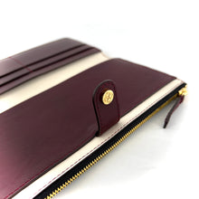 Charger l'image dans la galerie, Portefeuille PARIS-NAPLES CLOWN en Cuir Bordeaux Crème et Bronze