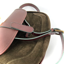 Charger l'image dans la galerie, Sac Bandoulière Bi-Matière en Cuir Marron et Daim Kaki