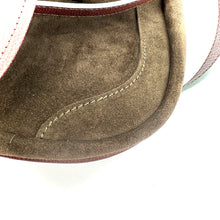 Charger l'image dans la galerie, Sac Bandoulière Bi-Matière en Cuir Marron et Daim Kaki