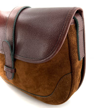 Charger l'image dans la galerie, Sac Bandoulière Bi-Matière en Cuir Marron et Daim Tabac