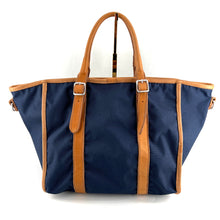 Charger l'image dans la galerie, Sac HOTEL en Toile Marine et Cuir Naturel