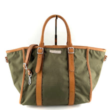 Charger l'image dans la galerie, Sac HOTEL en Toile Kaki et Cuir Naturel