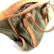 Charger l'image dans la galerie, Sac HOTEL en Toile Kaki et Cuir Naturel
