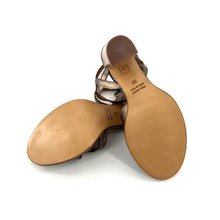 Charger l'image dans la galerie, Sandale à Talon en Cuir Irisé Bronze Doré