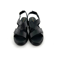 Charger l'image dans la galerie, Sandale Semelle Épaisse en Cuir Ultra Souple Noir