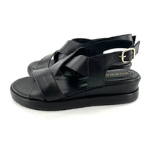 Charger l'image dans la galerie, Sandale Semelle Épaisse en Cuir Ultra Souple Noir