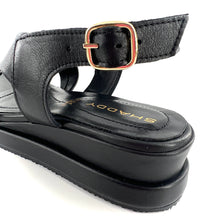 Charger l'image dans la galerie, Sandale Semelle Épaisse en Cuir Ultra Souple Noir