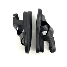 Charger l'image dans la galerie, Sandale Semelle Épaisse en Cuir Ultra Souple Noir