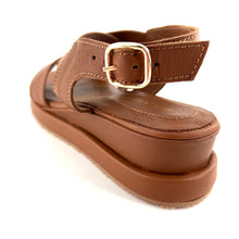 Charger l'image dans la galerie, Sandale Semelle Épaisse en Cuir Ultra Souple Camel