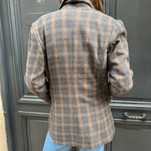 Charger l'image dans la galerie, Blazer Croisé Ajusté TOM à Carreaux Marron Kaki