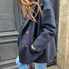 Charger l'image dans la galerie, Blazer Croisé Oversize NÉPAL Bleu Marine