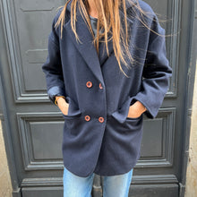 Charger l'image dans la galerie, Blazer Croisé Oversize NÉPAL Bleu Marine