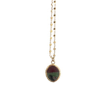 Load image into Gallery viewer, Collier BABY KARA en Plaqué Or et Rubis Zoïsite