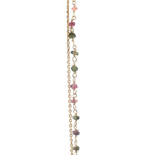 Load image into Gallery viewer, Sautoir GEMMA en Plaqué Or Tourmaline et Quartz Fraise