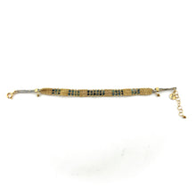 Load image into Gallery viewer, Bracelet PM en Maille Tissée en Vermeil et Pierres Semi-Précieuses