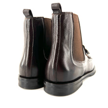 Load image into Gallery viewer, Boots Élastiqué Façon Mocassin en Cuir Marron