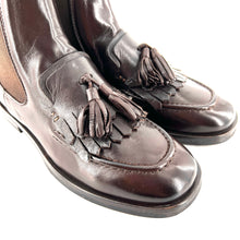 Load image into Gallery viewer, Boots Élastiqué Façon Mocassin en Cuir Marron