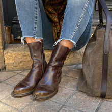 Charger l'image dans la galerie, Boots Tige Haute Zippé Intérieur en Cuir Loden Dégradé