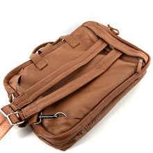 Charger l'image dans la galerie, Astucieux Cartable Sac à Dos en Cuir Camel