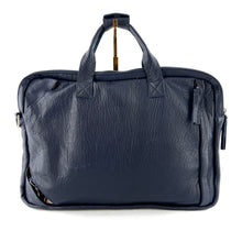 Charger l'image dans la galerie, Astucieux Cartable Sac à Dos en Cuir Marine
