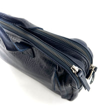 Charger l'image dans la galerie, Astucieux Cartable Sac à Dos en Cuir Marine