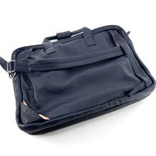 Charger l'image dans la galerie, Astucieux Cartable Sac à Dos en Cuir Marine