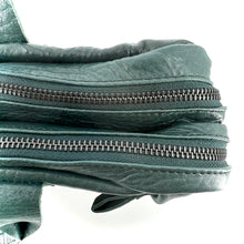 Charger l'image dans la galerie, Astucieux Cartable Sac à Dos en Cuir Vert