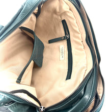 Charger l'image dans la galerie, Astucieux Cartable Sac à Dos en Cuir Vert