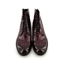 Load image into Gallery viewer, Chaussure Lacets Montante Zippé Intérieur en Cuir Mosto Veiné