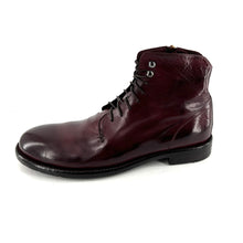 Load image into Gallery viewer, Chaussure Lacets Montante Zippé Intérieur en Cuir Mosto Veiné